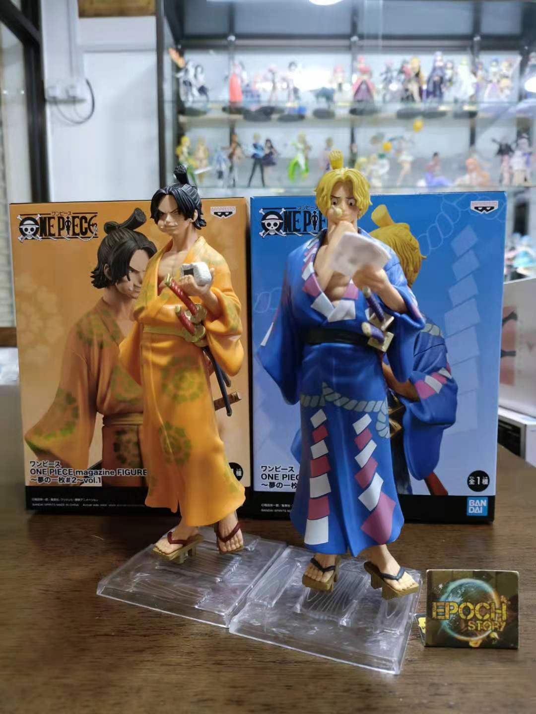 Ace & Sabo Wano ของแท้ JP แมวทอง - Magazine Figure Banpresto [โมเดลวันพีช] (2 ตัว)