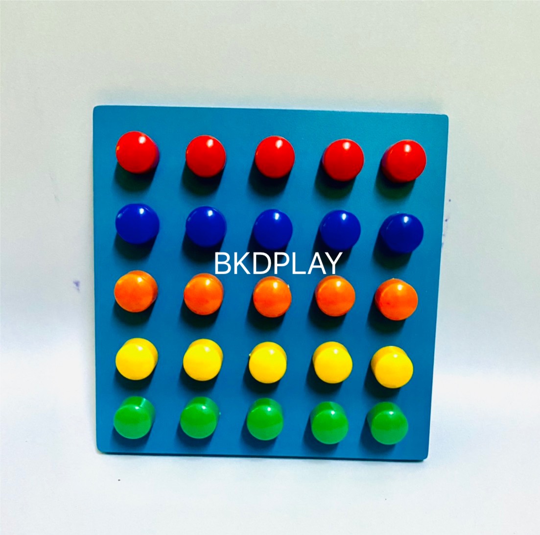 กระดานปักหมุด 25 เม็ดใหญ่,กระดานหมุด, ของเล่นเสริมพัฒนาการ,สื่อการสอนสำหรับเด็ก,อนุบาล,ปฐมวัย,พร้อมส่ง