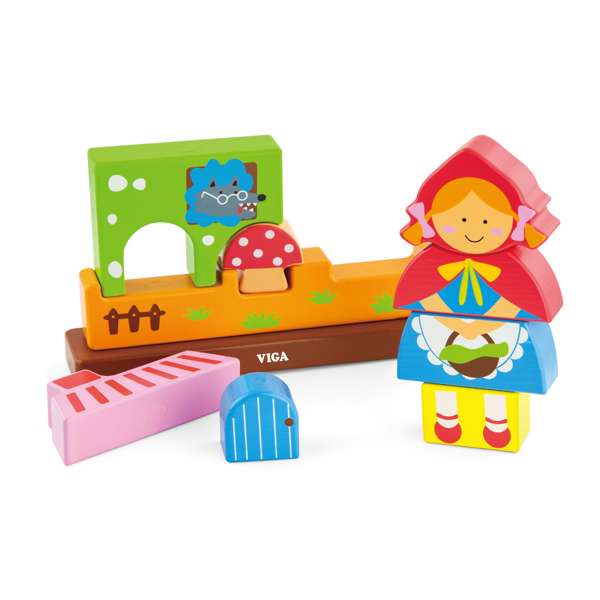 ชุดหนูน้อยหมวกแดง บล็อกไม้แม่เหล็กปริศนา สื่อการสอนอนุบาล,ปฐมวัย,ของเล่นเสริมพัฒนาการ, ของเล่นเสริมทักษะ