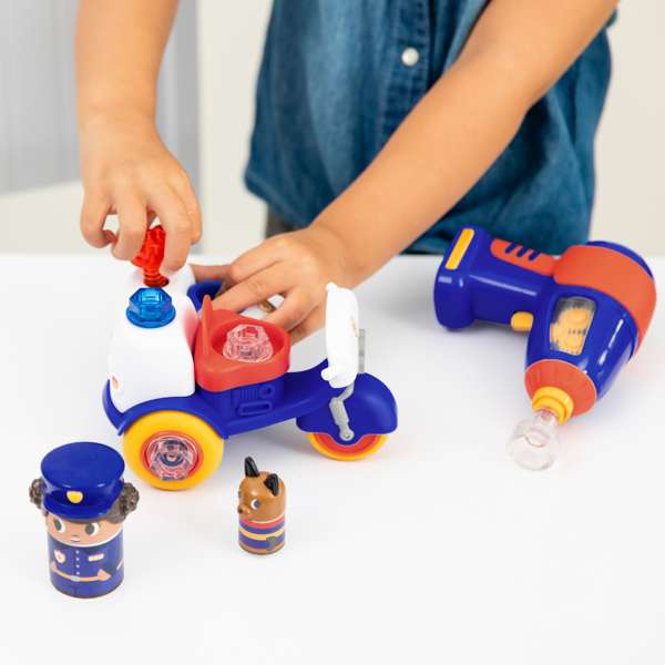 คู่หูโบลต์กับรถจักยานยนต์ตำรวจ, ของเล่นเสริมพัฒนาการ, ของเล่นเด็กอนุบาล, สื่อการสอนเด็กอนุบาล, พร้อมส่ง