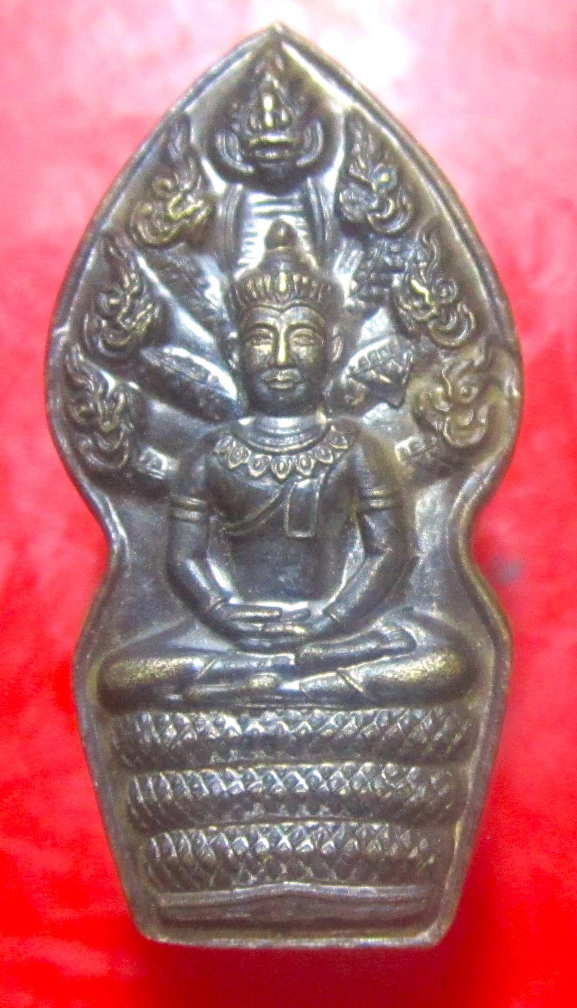 เหรียญพระนาคปรกเอวคด หลวงปู่แก้ว เกสาโร ออกวัดหนองพวา จ .ระยอง ปี2558