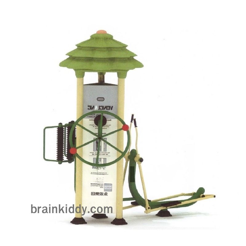 เครื่องออกกำลังกาย กลางแจ้ง ชุดสถานี บริหาร G ลานกีฬา อเนกประสงค์ สนามกีฬา ขนาด : 210 x 210 x 280 ซม.