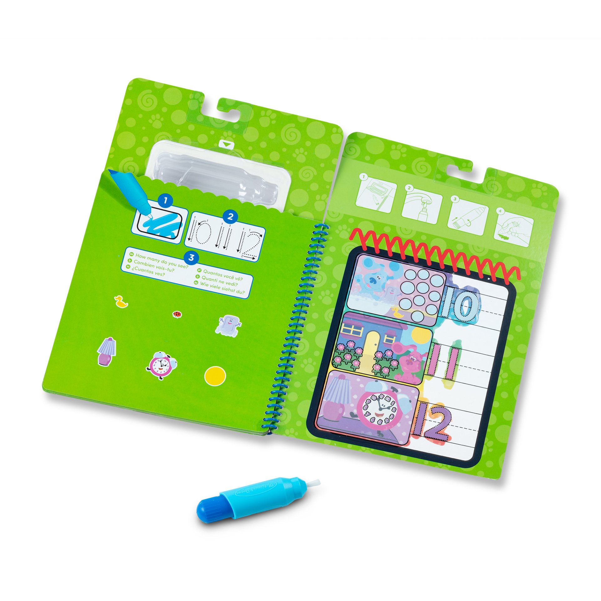 สมุดระบายสีด้วยน้ำ Blue's Clues ชุด A ของเล่นเสริมพัฒนาการเด็ก เสริมทักษะการเรียนรู้ สื่อการสอนอนุบาล พร้อมส่ง