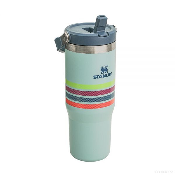 Varsity Iceflow™ Flip Straw Tumbler 30Oz Seafoam Stripe