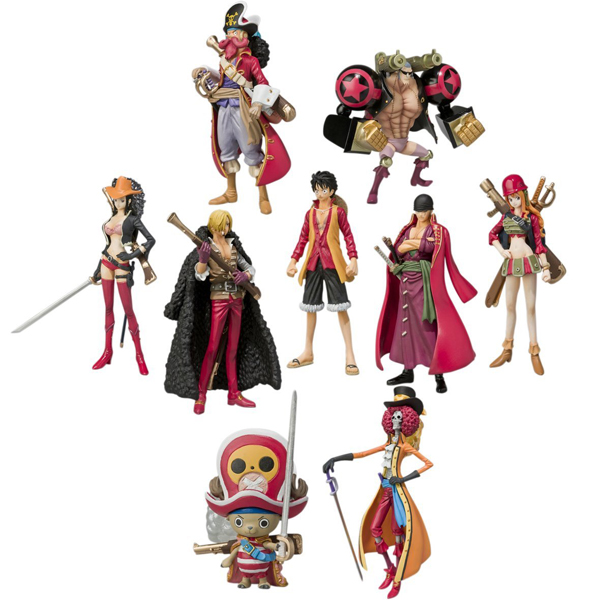 Straw Hat Pirates Film Z Set ของแท้ JP แมวทอง - Super Modeling Soul Bandai [โมเดลวันพีช] (9 ตัว)