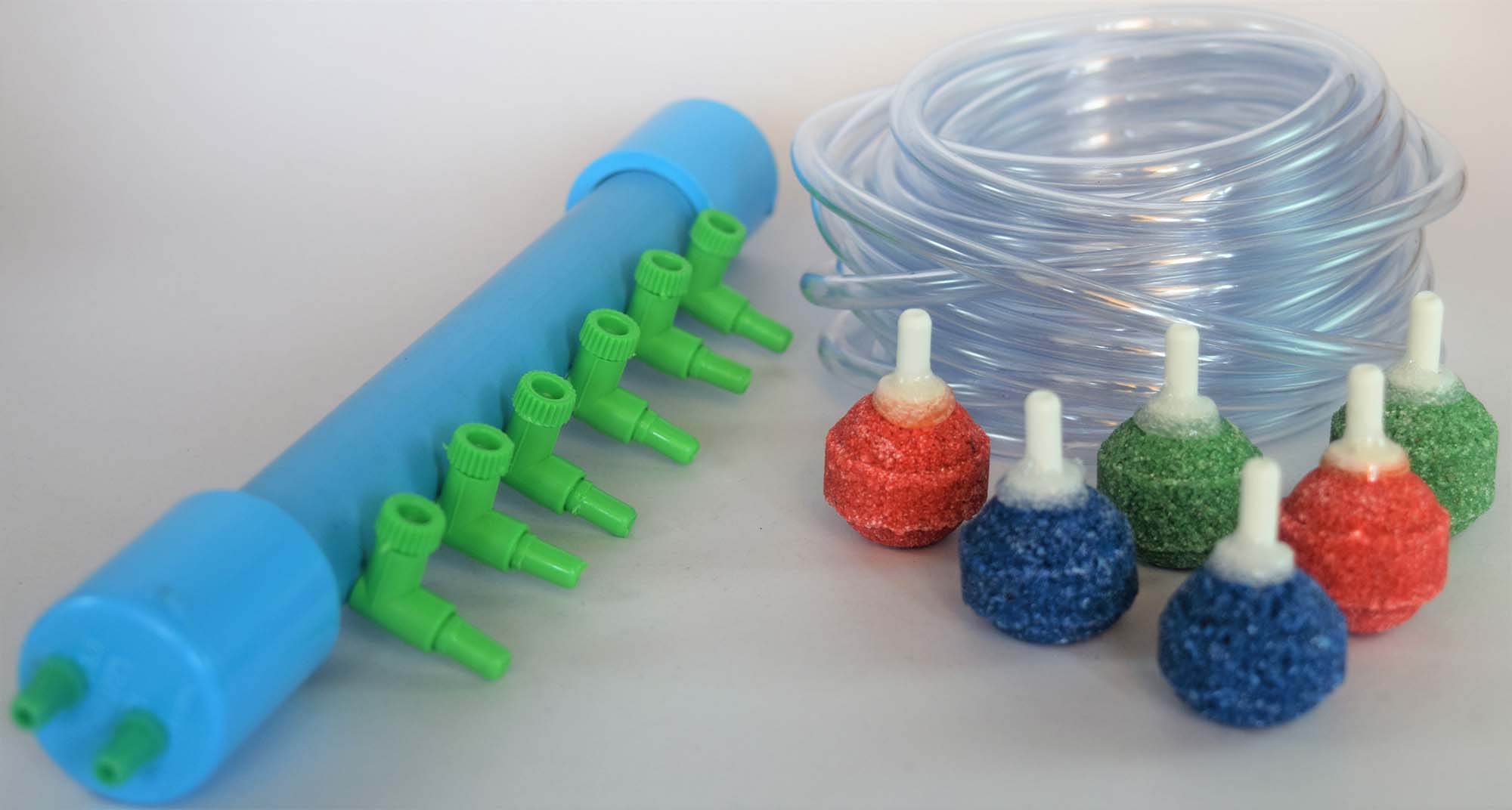 ท่อพักลม เข้า2 ออก6 สายยางและหัวทรายจิ๋ว