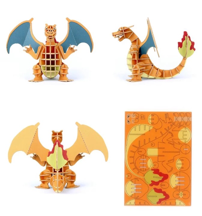 Charizard (แบบประกอบ) ของแท้ JP - si-gu-mi Paper Art [โมเดลโปเกมอน]