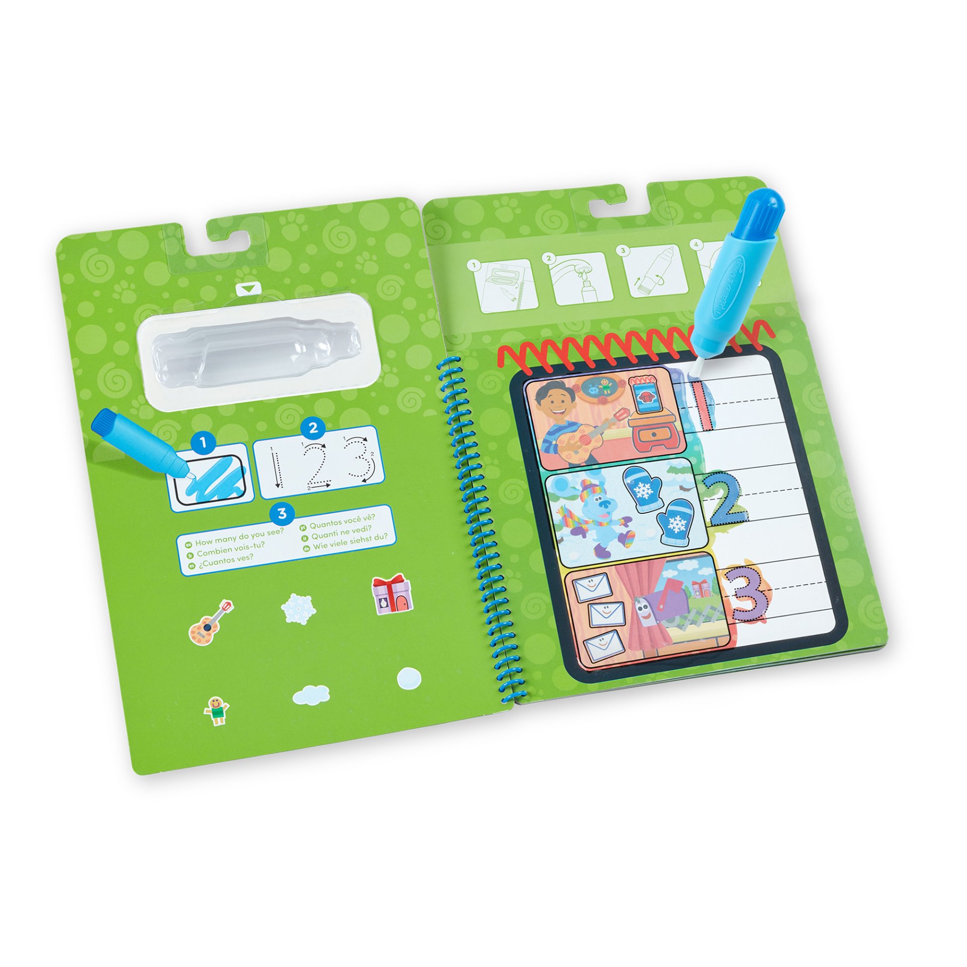 สมุดระบายสีด้วยน้ำ Blue's Clues ชุด A ของเล่นเสริมพัฒนาการเด็ก เสริมทักษะการเรียนรู้ สื่อการสอนอนุบาล พร้อมส่ง