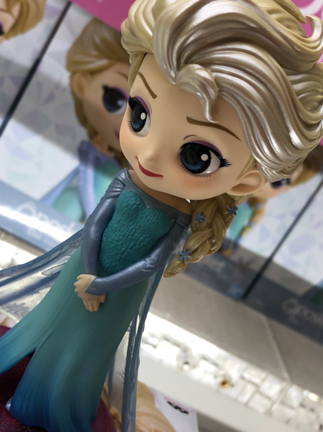 Elsa - Glitter Line ของแท้ JP - Q Posket Banpresto [โมเดล Disney]