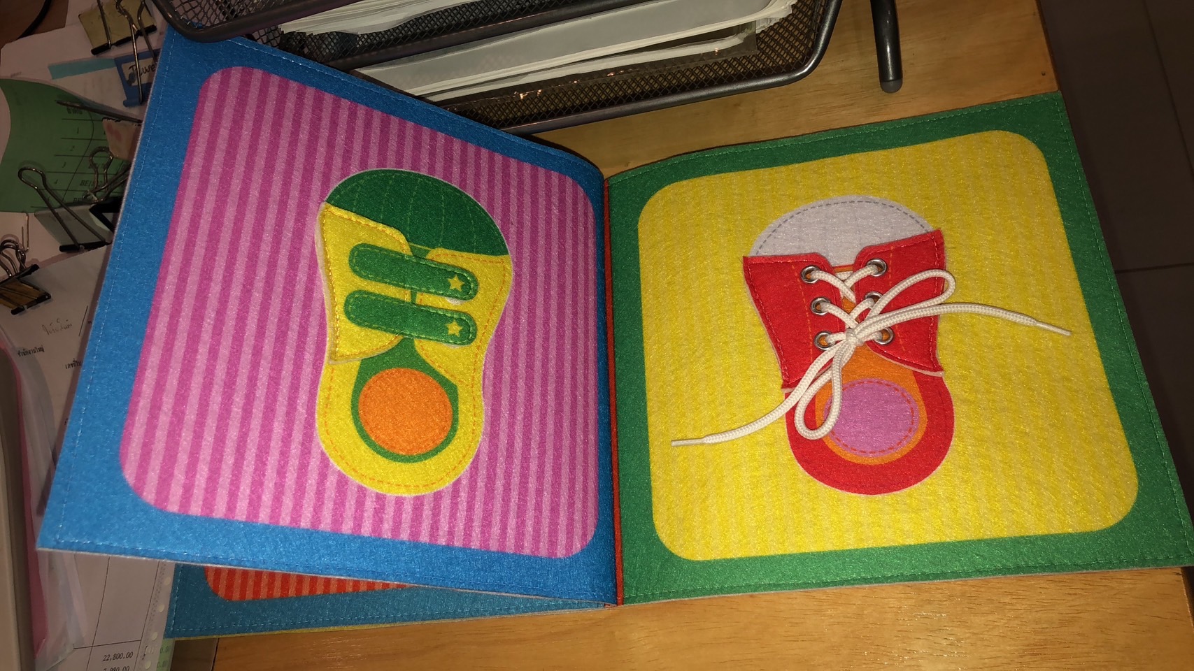 หนังสือผ้าฝึกแต่งตัว 6 แบบ ฝึกการแต่งกาย ของเล่นเสริมพัฒนาการ ,ของเล่นเสริมทักษะ,ของเล่นเด็ก, สื่อการสอนอนุบาล