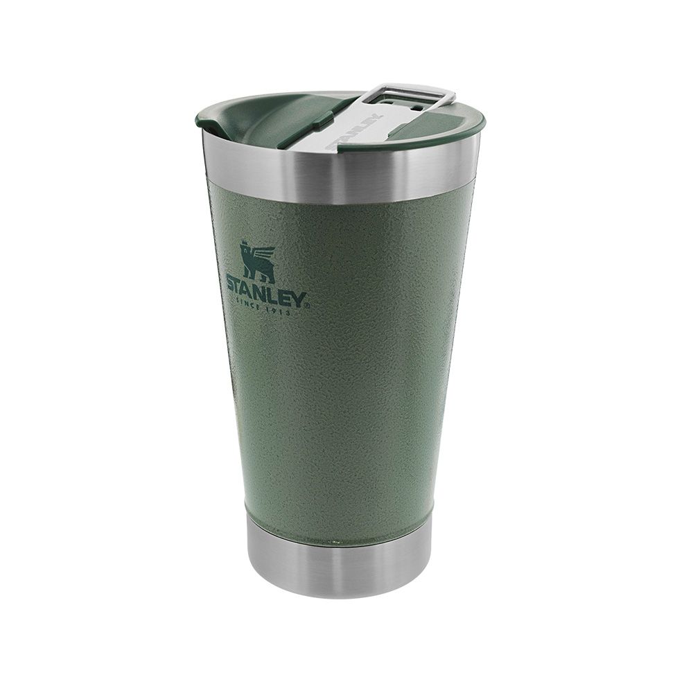 Classic Stay Chill Beer Pint 16Oz Hammertone Green