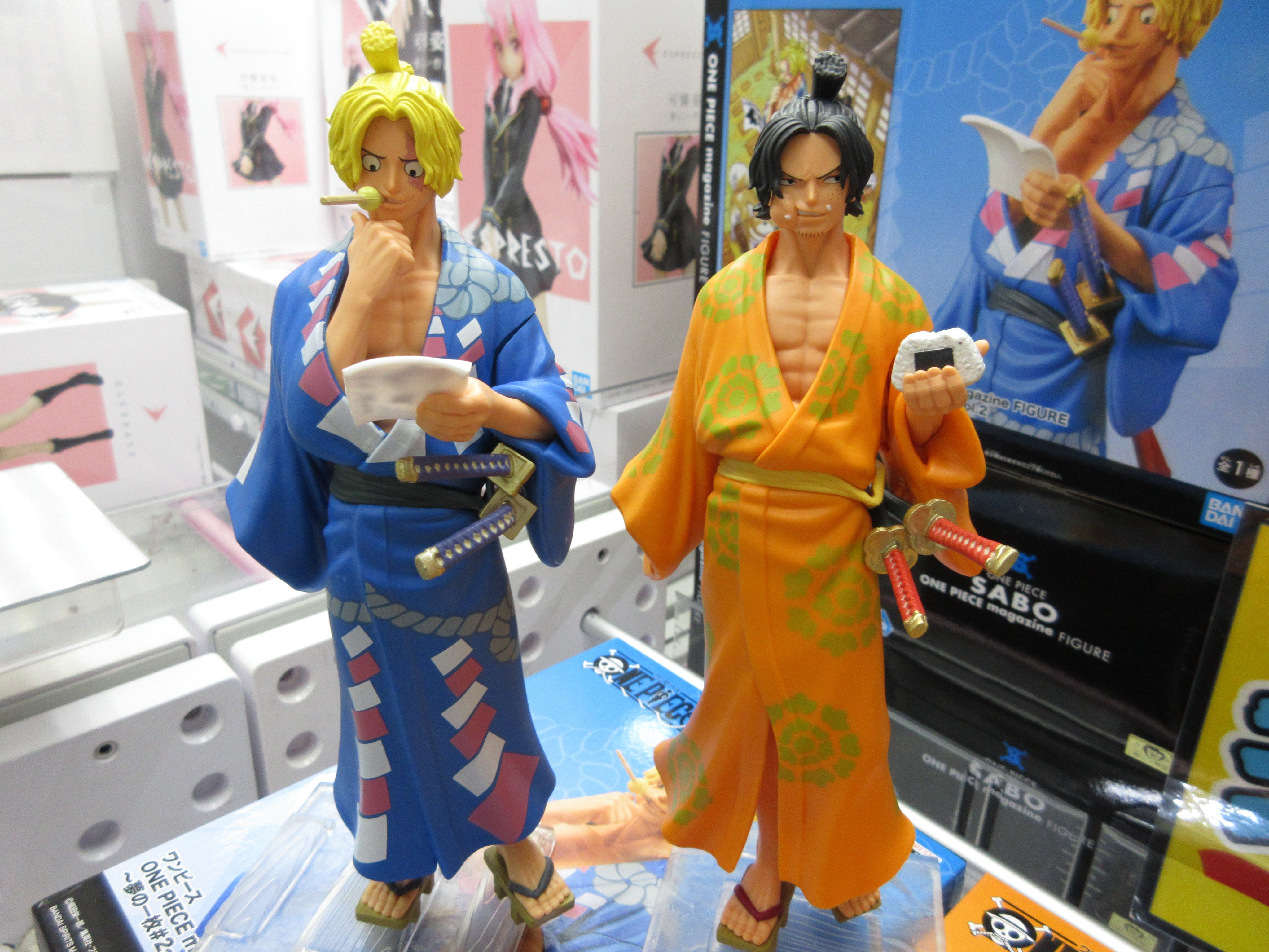 Ace & Sabo Wano ของแท้ JP แมวทอง - Magazine Figure Banpresto [โมเดลวันพีช] (2 ตัว)