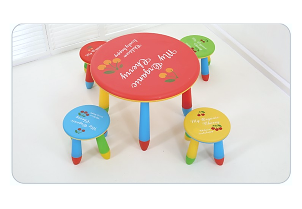 ชุดโต๊ะกลมกิจกรรมหลากสี SET 2 พร้อมเก้าอี้ 4 ที่นั่ง โต๊ะเก้าอี้นักเรียน, โต๊ะเด็ก, เก้าอี้เด็ก, อนุบาล-ประถม โต๊ะ กิจกรรม โต๊ะพลาสติกขาเหล็ก,โต๊ะเขียนหนังสือเด็ก สั่งนำเข้า
