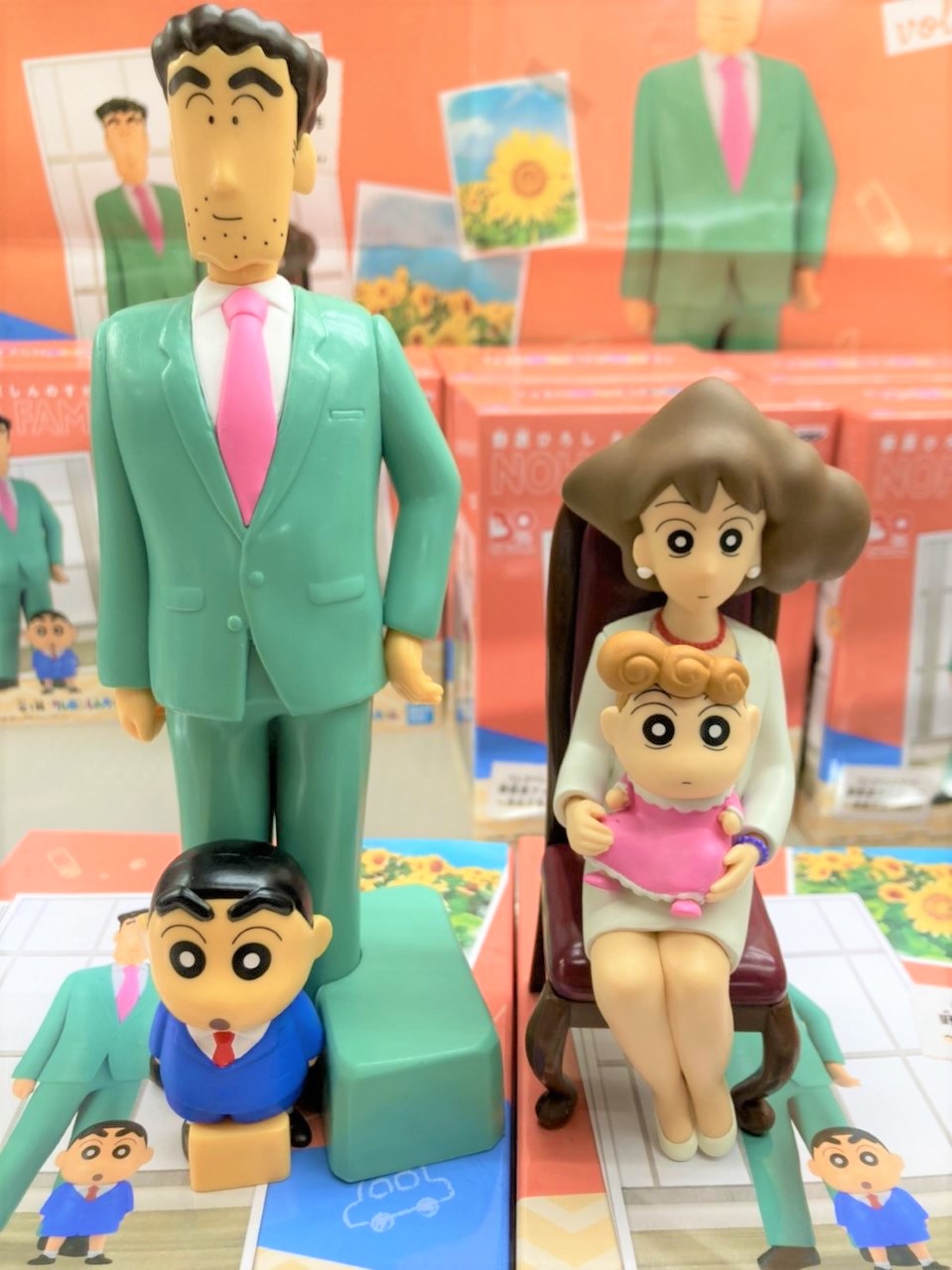 Nohara Family Set ของแท้ JP - Banpresto [โมเดลชินจัง] (4 ตัว)