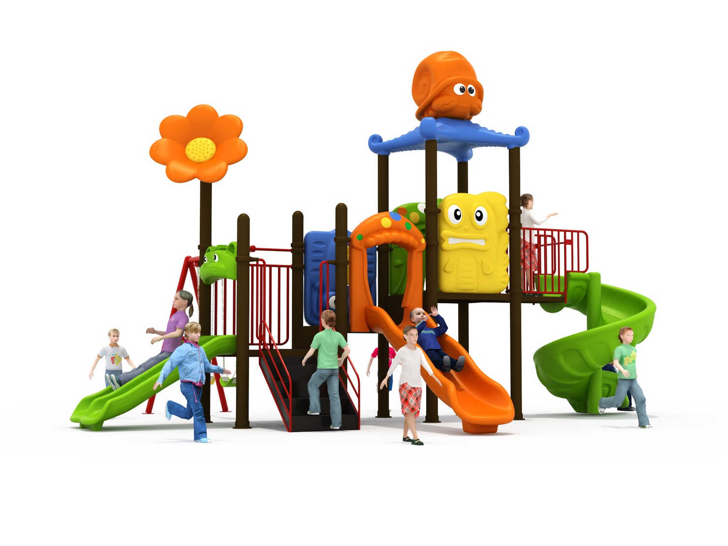 เครื่องเล่นสนาม,ของเล่นสนาม,สไลเดอร์ , ของเล่นเด็ก, ชิงช้า ชุดหอยทากแสนสนุก สินค้าพร้อมส่ง คิดค่าส่งตามจริง สินค้าราคาโรงงาน