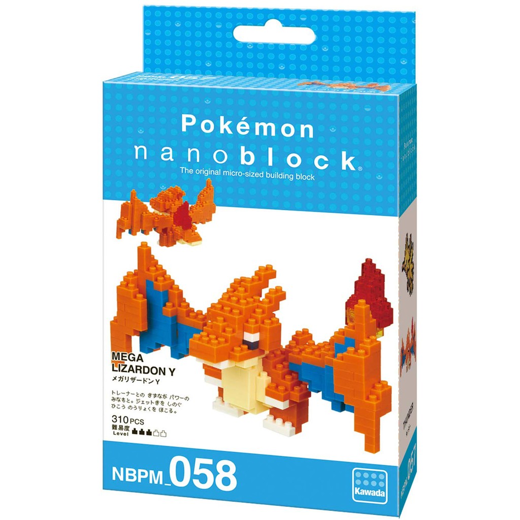 Mega Charizard Y (แบบประกอบ) ของแท้ JP - Nanoblock Kawada [เลโก้โปเกมอน]