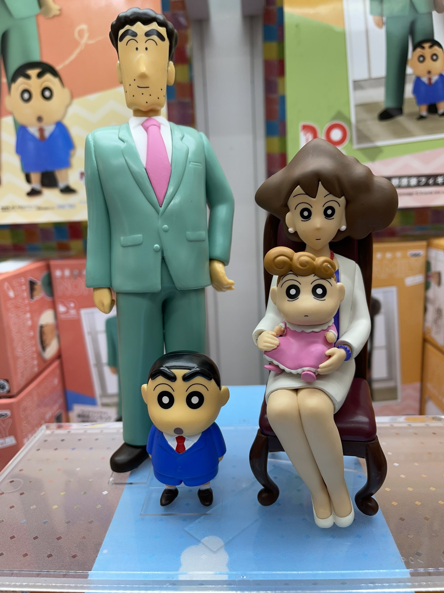 Nohara Family Set ของแท้ JP - Banpresto [โมเดลชินจัง] (4 ตัว)