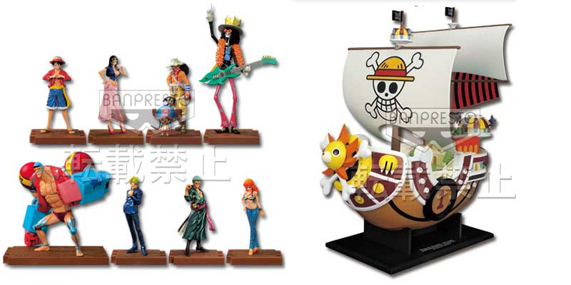 Straw Hat Pirates New World Set ของแท้ JP แมวทอง - Ichiban Kuji Banpresto [โมเดลวันพีช] (9 ตัว + เรือ)