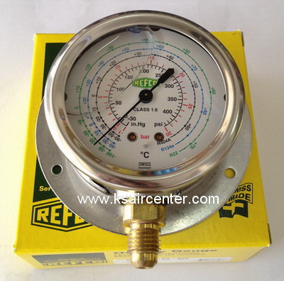 (ยกเลิก-แทนด้วย 001174) หัวเกจชาร์จน้ำยา REFCO แบบบรรจุน้ำมัน