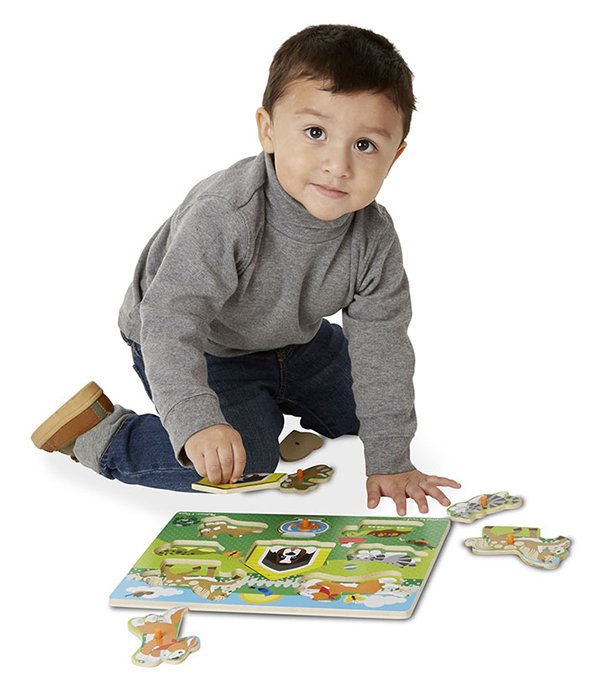 จิ๊กซอว์ไม้ จิ๊กซอว์หมุด รุ่นสัตว์เลี้ยง 8 ชิ้น Melissa & Doug พัซเซิลไม้,ของเล่นเสริมพัฒนาการ,ของเล่นเด็ก,สื่อการสอน,อนุบาล,พร้อมส่ง