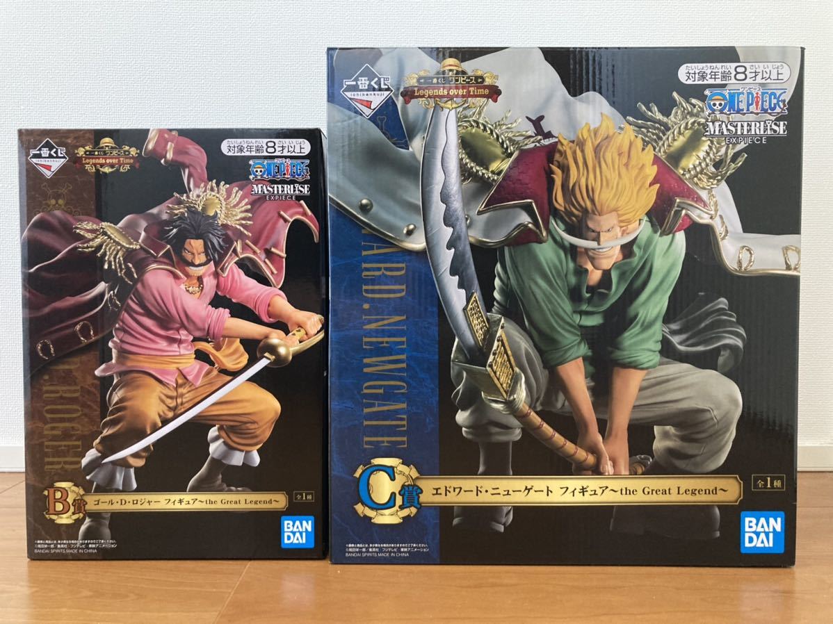 Gol D Roger VS Edward Newgate ของแท้ JP แมวทอง - Ichiban Kuji Banpresto [โมเดลวันพีช] (2 ตัว)