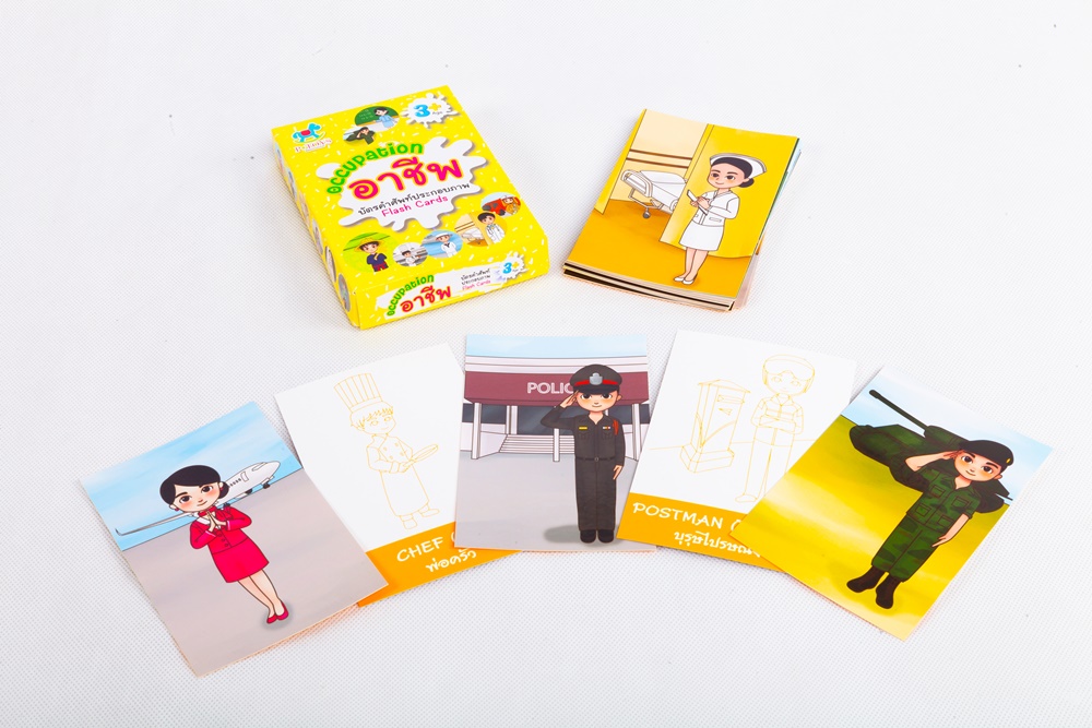 บัตรคำศัพท์ประกอบภาพชุดอาชีพ , ของเล่นเสริมพัฒนาการ ,ของเล่นเสริมทักษะ,ของเล่นเด็ก, สื่อการสอนอนุบาล