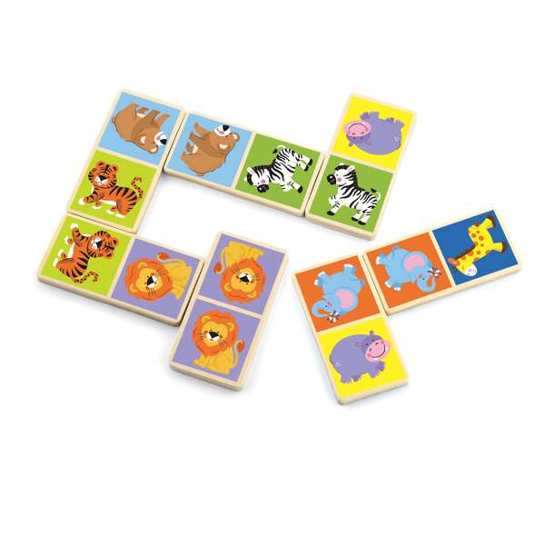 โดมิโนไม้สัตว์ป่า 28 ชิ้น ของเล่น, ของเล่นเด็ก , ของเล่นไม้, ของเล่นเสริมพัฒนาการ, ของเล่นเด็กอนุบาล, สื่อการสอนเด็กอนุบาล