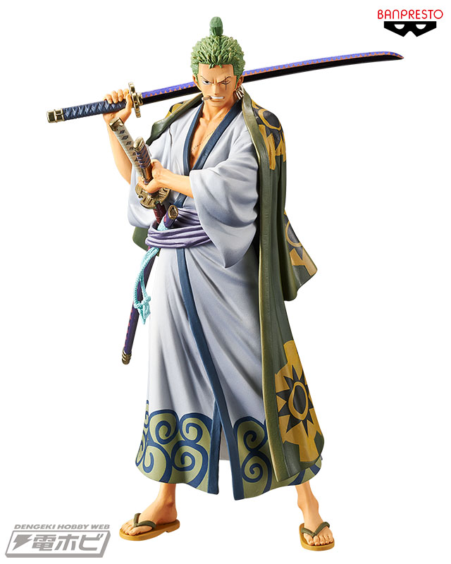 Zoro Wano ของแท้ JP แมวทอง - Grandline Men Banpresto [โมเดลวันพีช]