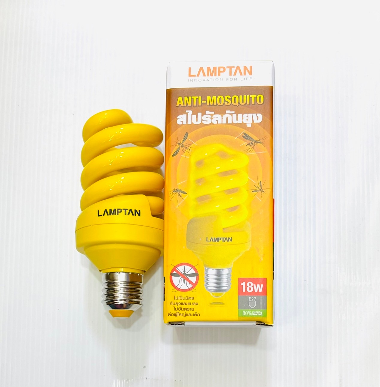 หลอดสไปรัลกันยุง Anti-Mosquito 18W E27 ยี่ห้อ lamptan