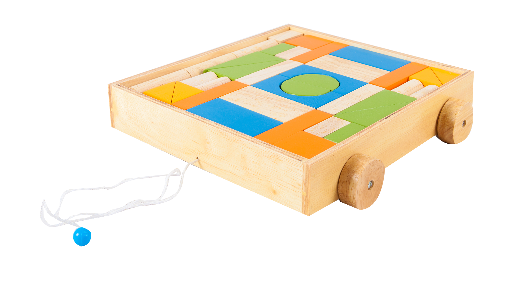 รถลากบรรจุบล็อกเล็ก , ของเล่นไม้, ของเล่นเสริมพัฒนาการ, ของเล่นเด็กอนุบาล, สื่อการสอนเด็กอนุบาล