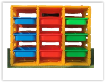 ชั้นวางของ 3 แถว, ชั้นวางของเด็ก,เฟอร์นิเจอร์เด็ก ขนาด 30x120x80 ซม.