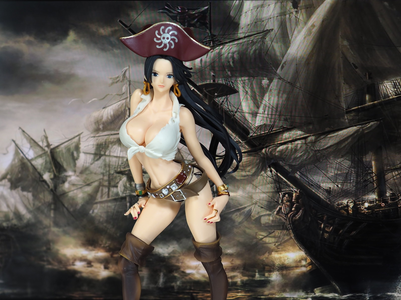 Boa Hancock ของแท้ JP แมวทอง - Flag Diamond Ship Banpresto [โมเดลวันพีช]