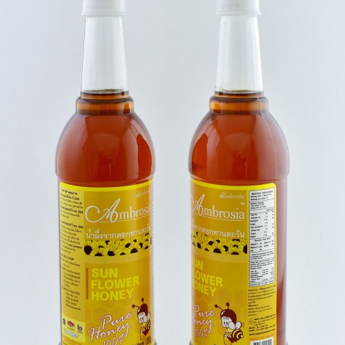 น้ำผึ้งจากดอกทานตะวัน ขนาด 1000 กรัม ยี่ห้อ Ambrosia