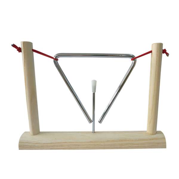 เครื่องดนตรีสามเหลี่ยม พร้อมขาตั้ง ขนาด 20 x 30 ซม., ของเล่นไม้, ของเล่นเสริมพัฒนาการ, ของเล่นเด็กอนุบาล, สื่อการสอนเด็กอนุบาล