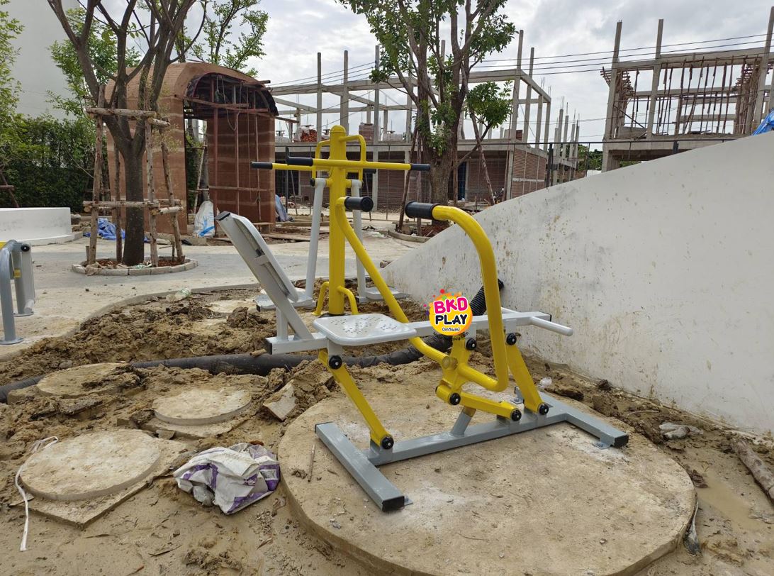 เครื่องออกกำลังกาย กลางแจ้ง ชุดอุปกรณ์ บริหารแขน หน้าท้อง แบบโยก กรรเชียง FND-LS-30 ลานกีฬา อเนกประสงค์ สนามกีฬา