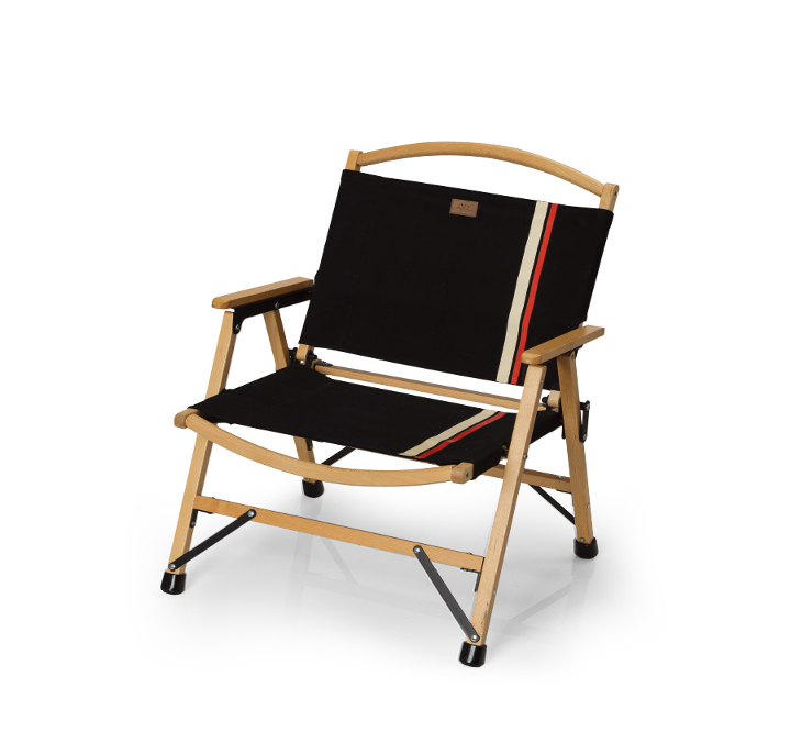 Bello Wood Flat Chair Black เก้าอี้สนาม