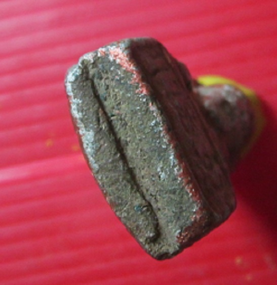 พระผงพราย รูปเหมือน บรมครูฤาษี ลง สี ปอน สีนาก ไม่ทราบที่