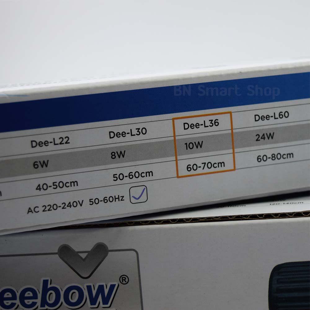 หลอดไฟ LED กันน้ำ ปรับไฟได้ 3 แบบ Deebow Dee-L36 กำลัง 10 วัตต์ ใช้กับตู้ขนาด 60-70 ซม. / 24-28 นิ้ว