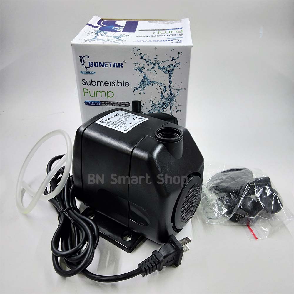 ปั้มน้ำ BONETAR รุ่น BT3550 กำลัง 60 วัตต์ 3000L/H ทำน้ำพุ ทำน้ำวน เพิ่มออกซิเจน