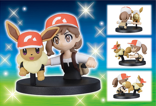 Eevee & Trainer ของแท้ JP - Pokemon Center [โมเดลโปเกมอน] (2 ตัว)