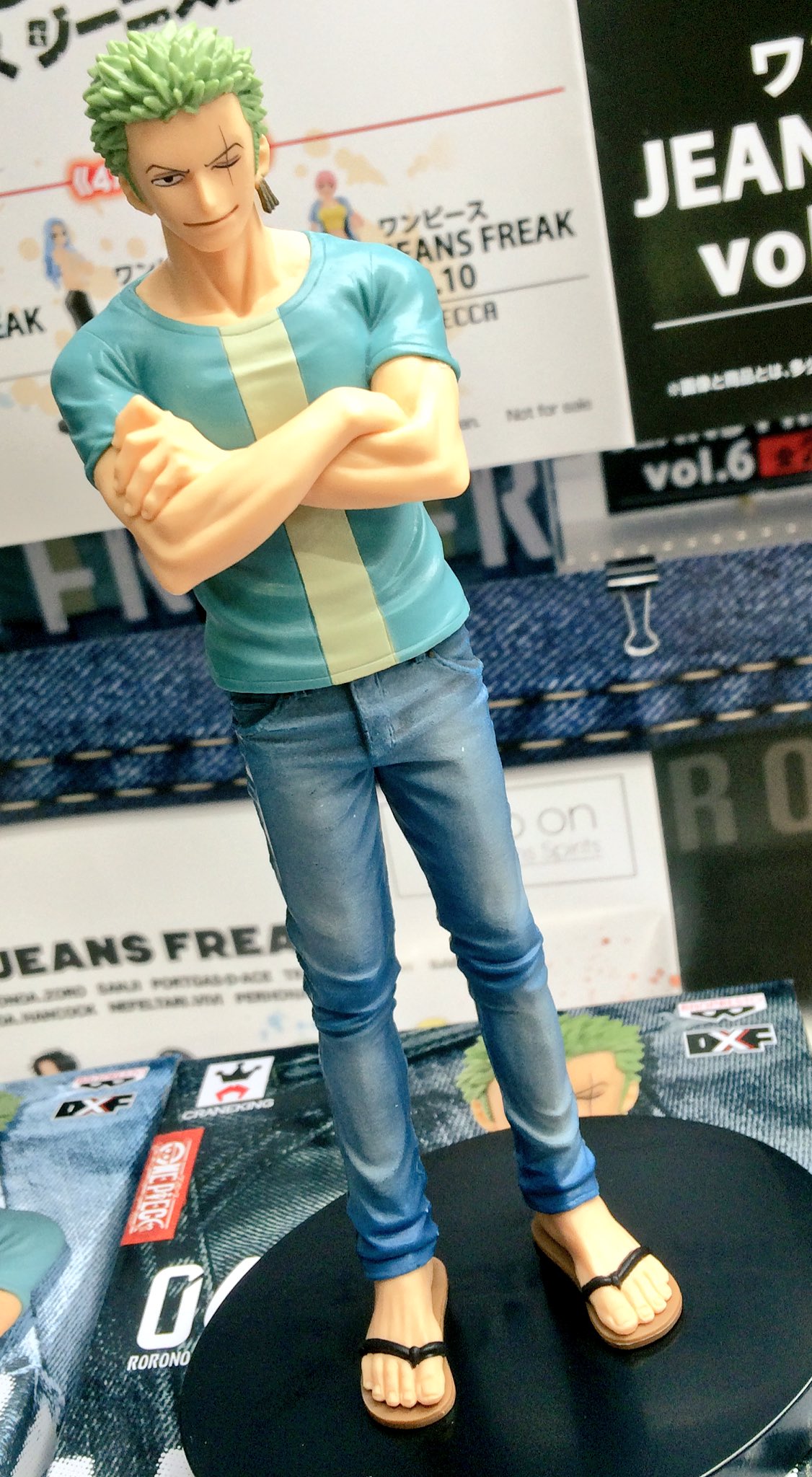 Zoro ของแท้ JP แมวทอง - Jeans Freak Banpresto [โมเดลวันพีช]
