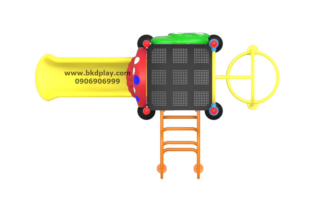 ชุดหอสไลด์-ปีนป่ายอนุบาล -4 เครื่องเล่นสนามเหล็ก เครื่องเล่นสนามกลางแจ้ง ของเล่น สั่งทำ 10-20 วัน ขนาด 180x290x200 ซม.