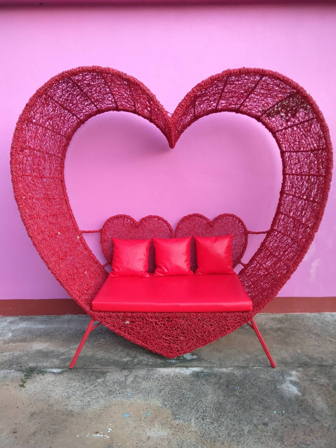 ซุ้มหัวใจ ใหญ่มาก สูง260ซม. พร้อมเบาะ และหมอนอิง