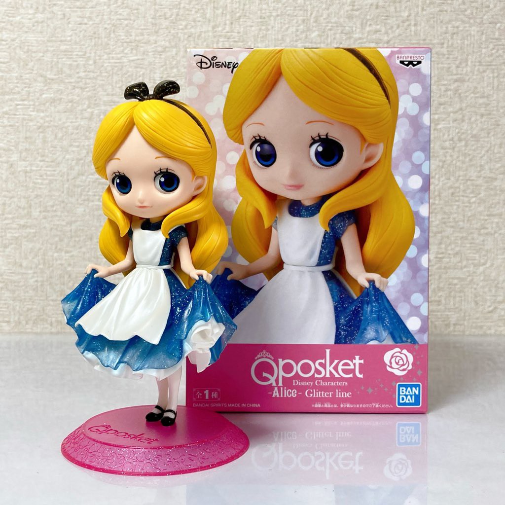 Alice - Glitter Line ของแท้ JP - Q Posket Banpresto [โมเดล Disney]