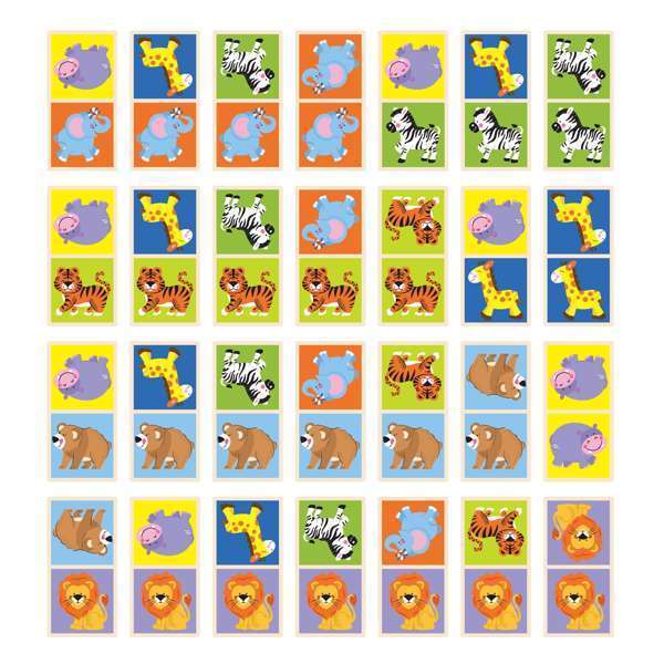 โดมิโนไม้สัตว์ป่า 28 ชิ้น ของเล่น, ของเล่นเด็ก , ของเล่นไม้, ของเล่นเสริมพัฒนาการ, ของเล่นเด็กอนุบาล, สื่อการสอนเด็กอนุบาล