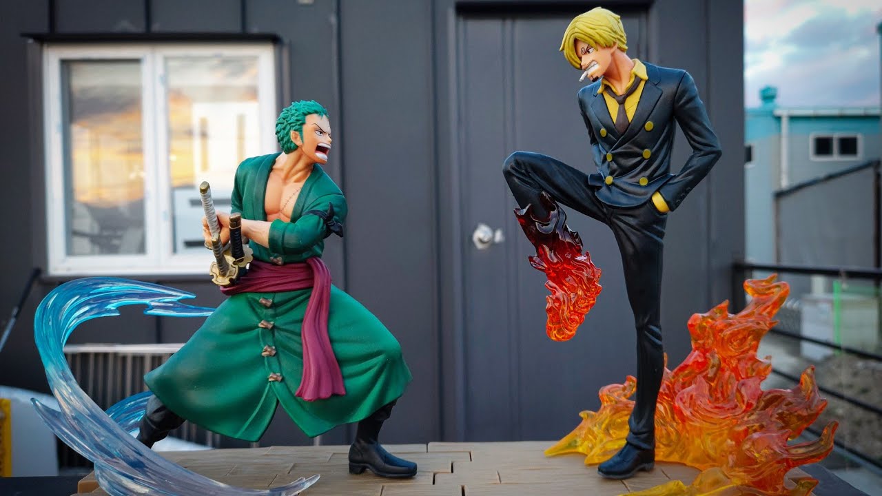 Zoro & Sanji ของแท้ JP แมวทอง - Log File Selection Banpresto [โมเดลวันพีช] (2 ตัว)