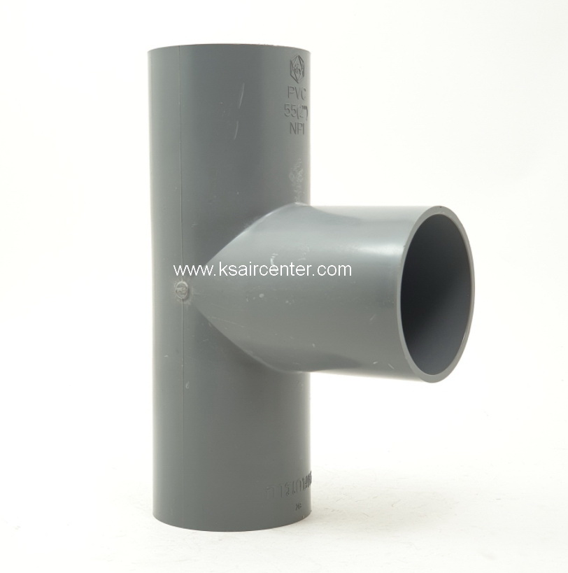 ข้อต่อสามทาง PVC สีเทา ขนาด 3 หุน (3/8)