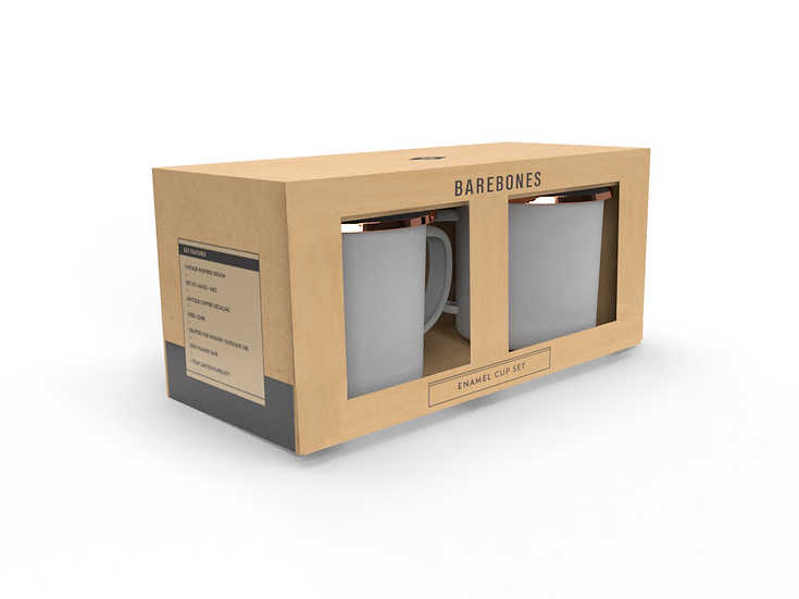 Barebones Enamel Cup Slate Gray Set of 2 CKW-356