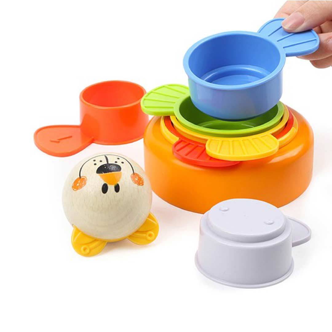 หอคอยสัตว์ซ่อนถ้วยสี 6สี , ตัวต่อ, หอคอย 6 สี, ของเล่นเสริมทักษะการเรียนรู้, ของเล่นเสริมพัฒนาการเด็กอนุบาล, สื่อการสอนปฐมวัย, พร้อมส่ง