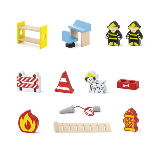 ชุดของเล่นไม้สถานีดับเพลิง, ของเล่นเสริมทักษะ,ของเล่นเสริมพัฒนาการเด็ก, สือการสอนครูปฐมวัย, พร้อมส่ง